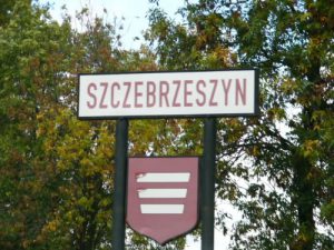 Village sign near Zamosc