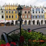 Zamosc center square with restored colorful