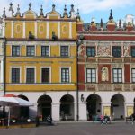 Zamosc center square with restored colorful