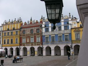 Zamosc is famous for its colorful restored Armenian tenement houses