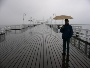 On the Baltic Sea; the longest wooden pier in Europe.