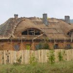 New house with unusual thatch roof