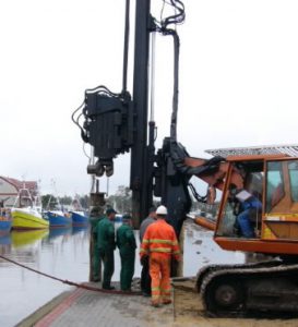 New pilings at the port