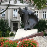 Poznan cathedral pope statue