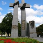 Poznan city center memorial to the Russian invasion