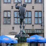 Poznan city center fountain