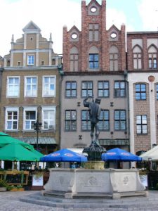 Poznan city center fountain