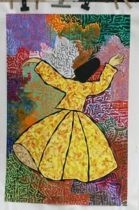 Painting of whirling dervish
