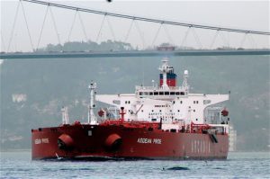 Ships passing under the inter-continental Bosphorus