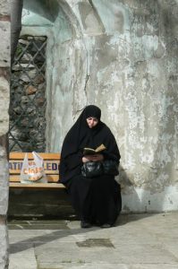 Reading near the The Kariye Museum