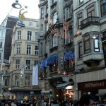 Along Istikal Caddesi street in the