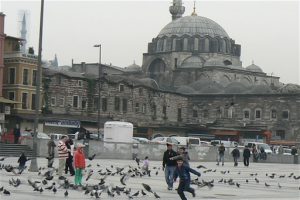 Mosques are centers of vital activity in Istanbul.