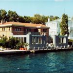 Upscale mansions along the Bosphorus Strait.