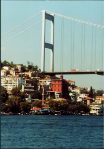 The inter-continental Bosphorus Bridge that links