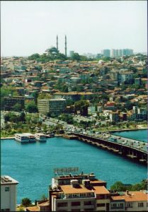 City overview across the Galata Bridge