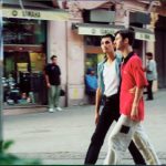 Friends walking along Istiklal