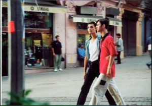 Friends walking along Istiklal