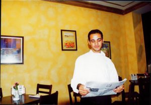 Waiter in a cafe along Istiklal