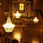 The huge hand-carved auditorium deep inside