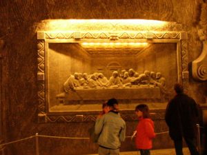 Last Supper' reproduction carving deep underground