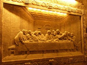 Last Supper' reproduction carving deep underground