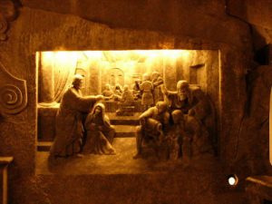 Religious sculpture in the mine; Poland
