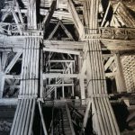 Photo of the stair bracing structures