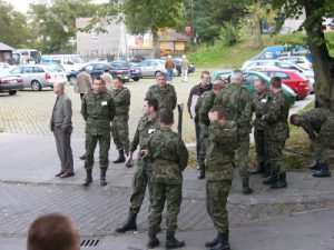 Soldiers visiting Wieliczka