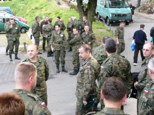 Soldiers visiting Wieliczka Salt Mine.