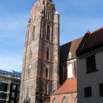 Rebuilt church since World War II