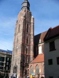 Rebuilt church since World War II