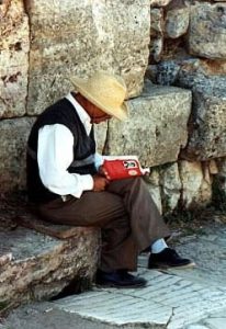 Reading among the ruins at Ephesus