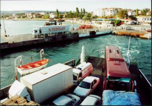 Ferry entering Canakkale harbor