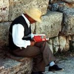 Reading among the ruins at Ephesus