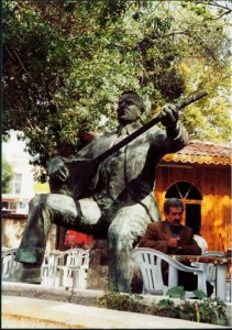 Statue of local musician in Goreme.