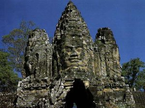 Angkor Thom four faces