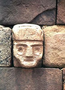 Tiwanaku stone face