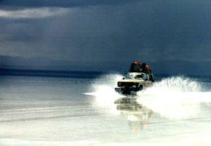 Uyuni arriving at Playa Blanca Hotel by 4X4