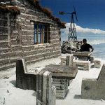 Uyuni Playa Blanca Hotel salt table and chairs