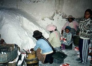 Uyuni Salt Lake bagging salt