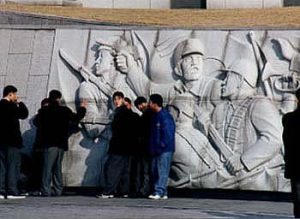 Boys at Seoul war museum