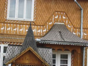 House Exterior Carved Wood Details