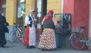 Sighetu Marmatiei City - Gypsies and Nun