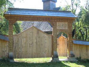 Gate to Rural Wooden Church - Maramures District