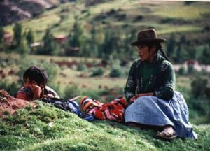 Couple watching, near Cuzco