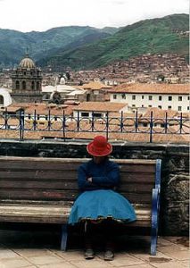 Cuzco woman with red bowler