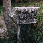 Monastery sign post