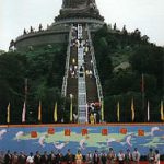 Ceremony at Po Lin Monastery 1997 below the Tian Tan