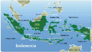 Indonesia map 14,000 islands