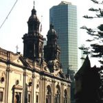 Santiago new and old buildings